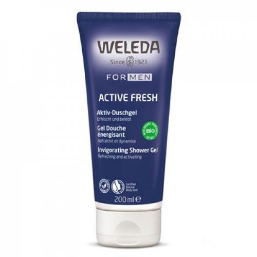Weleda Mens Active Fresh Shower Gel Energijos suteikiantis dušo gelis vyrams, 200ml