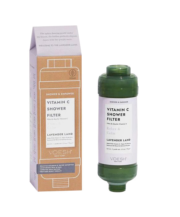 Dušo filtras prisotintas Vitaminu C Voesh Shower & Empower Vitamin C Shower Filter Lavender Land VBF125LVR, 70 g.