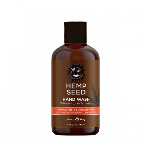 HEMP SEED HAND WASH ŠVEIČIAMASIS RANKŲ PRAUSIKLIS SU APELSINŲ IR EUKALIPTO ALIEJAIS, 237 ML