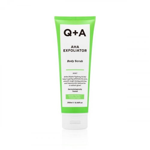 Q+A Exfoliator Body Scrub Kūno šveitiklis su AHA rūgštimi, 250ml