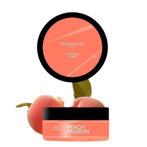 Malachite Cosmetics Peach Passion Body Scrub Persikų kvapo kūno šveitiklis, 300g