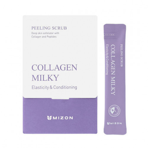 Mizon Collagen Milky Peeling Scrub Veido šveitiklis, 40 x 5g