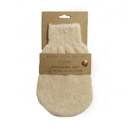 Hydrea London Exfoliating Cotton Mitt with Copper  Šveičiamoji medvilninė pirštinė, 1vnt.