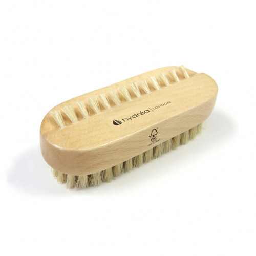 Hydrea London Dual Sided Hand & Nail Brush with Natural Bristle Dvipusis šepetėlis rankoms ir nagams, 1 vnt.
