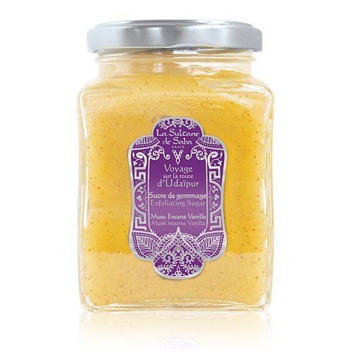 La Sultane De Saba Udaipur Musk Incense Vanilla Exfoliating Sugar Scrub Cukraus šveitiklis kūnui, 100ml