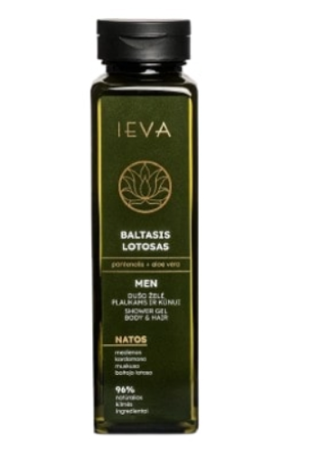 Dušo želė plaukams ir kūnui IEVA Baltasis lotosas 300ml