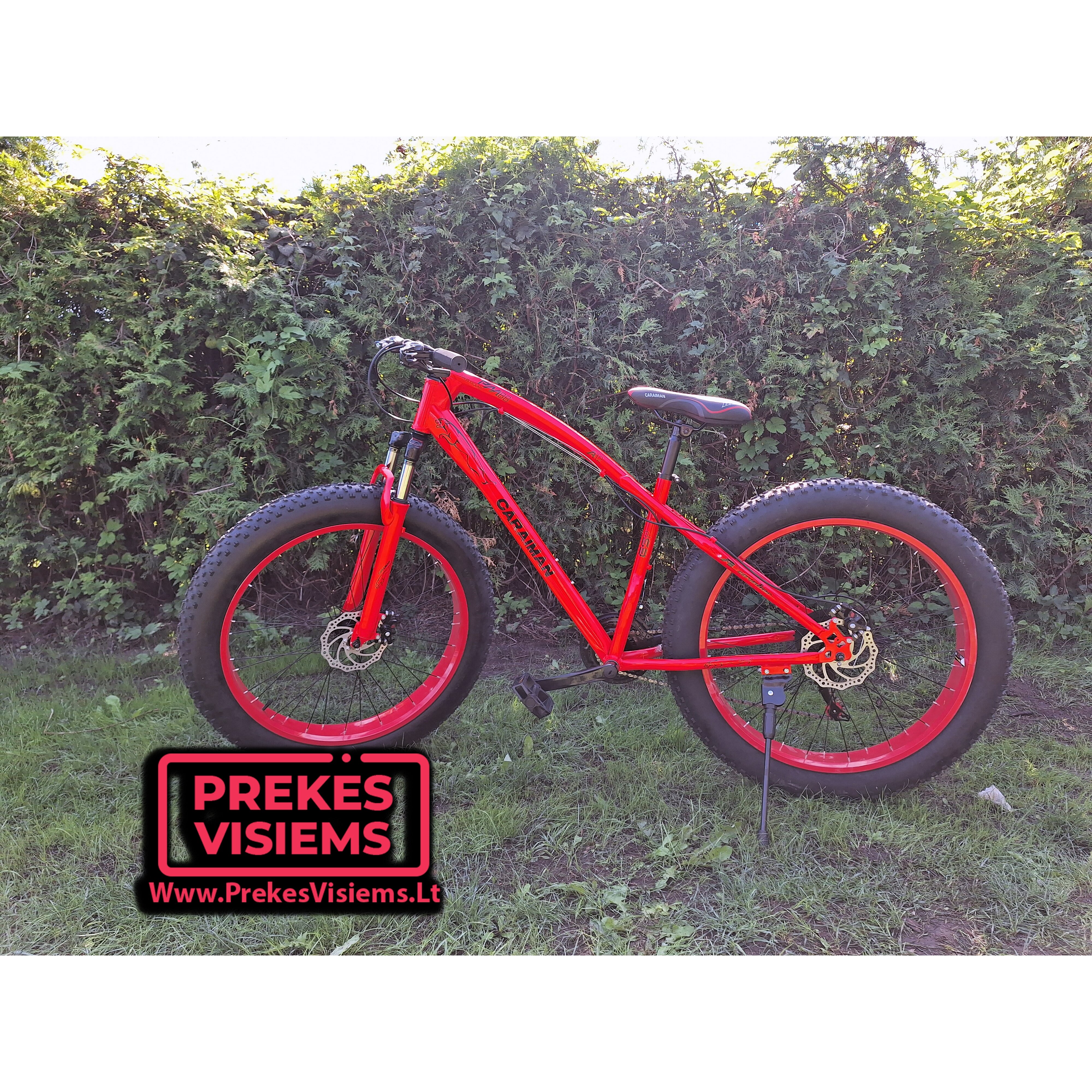 Dviratis Fat Bike 26x16 Raudonas/Juodas