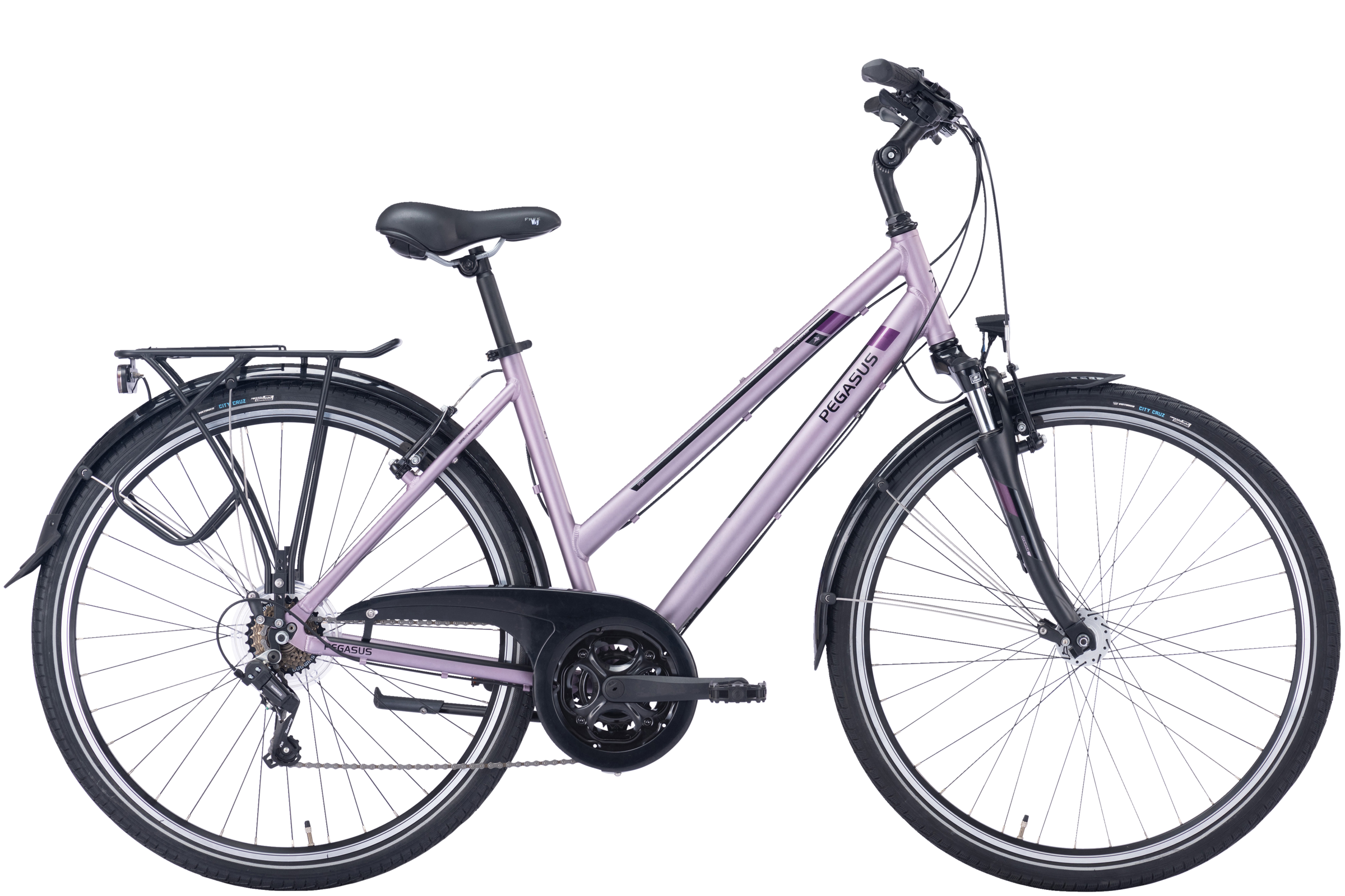 Dviratis Pegasus Piazza trapez 28 7g violetinis