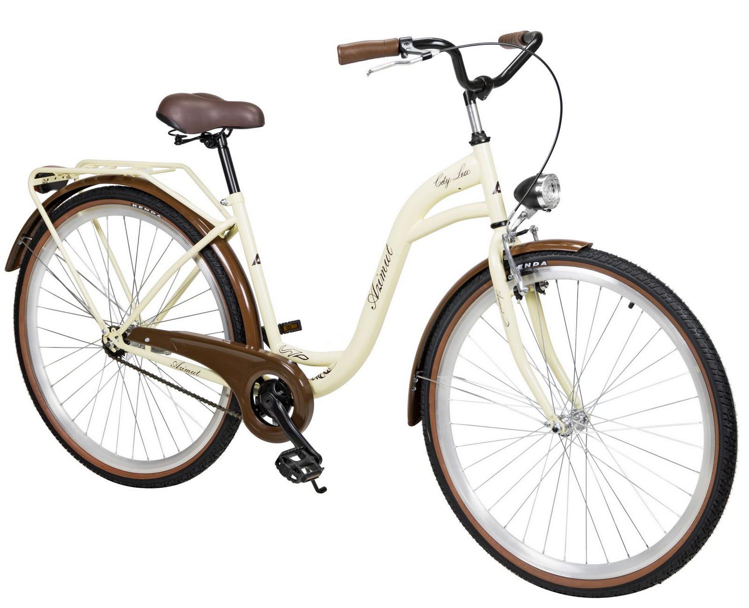 Dviratis AZIMUT City Lux 28" 2023 cream-brown