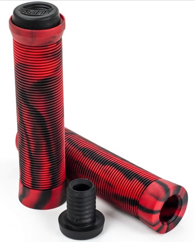 Vairo rankenėlės SLAMM PRO SWIRL BAR GRIPS raudonos