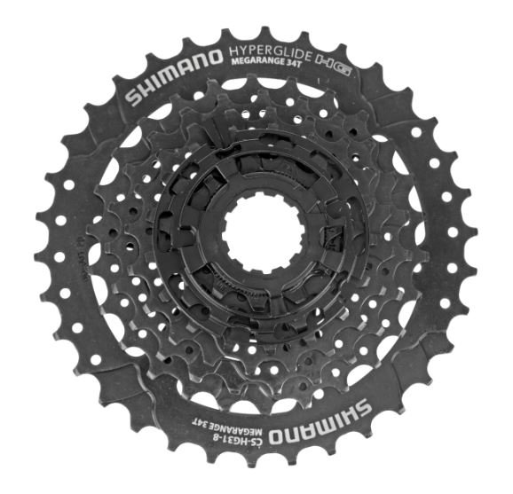 Galinis žvaigždžių blokas Shimano 8s 11-32 CS-HG34 11-13-15-17-20-23-26-34 AO