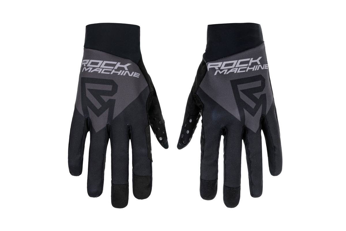 Dviratininko pirštinės RACE GLOVES FF, M dydis juodos/pilkos sp.