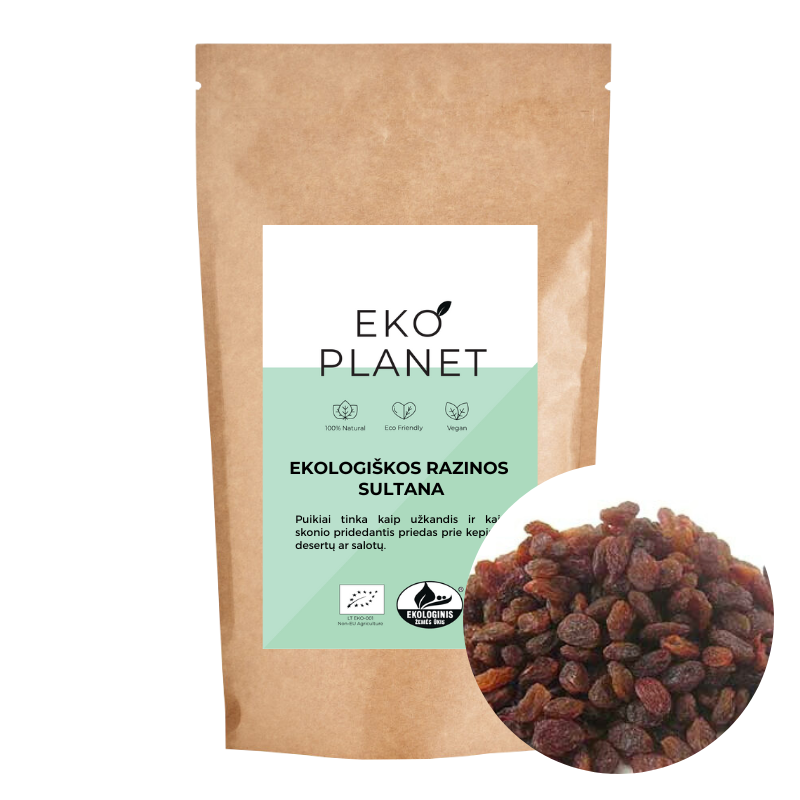 Ekologiškos razinos Sultana EKO PLANET, 250 g