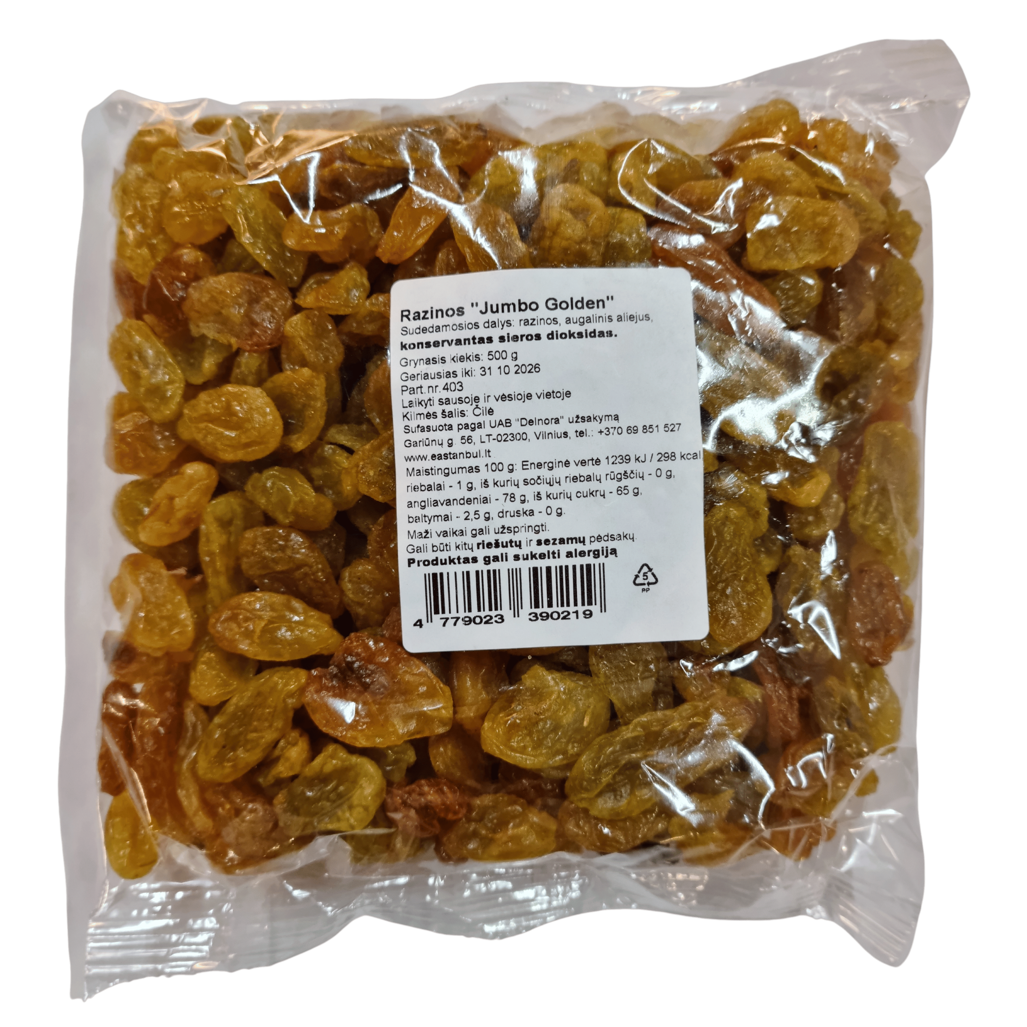 Razinos JUMBO GOLDEN, 500g