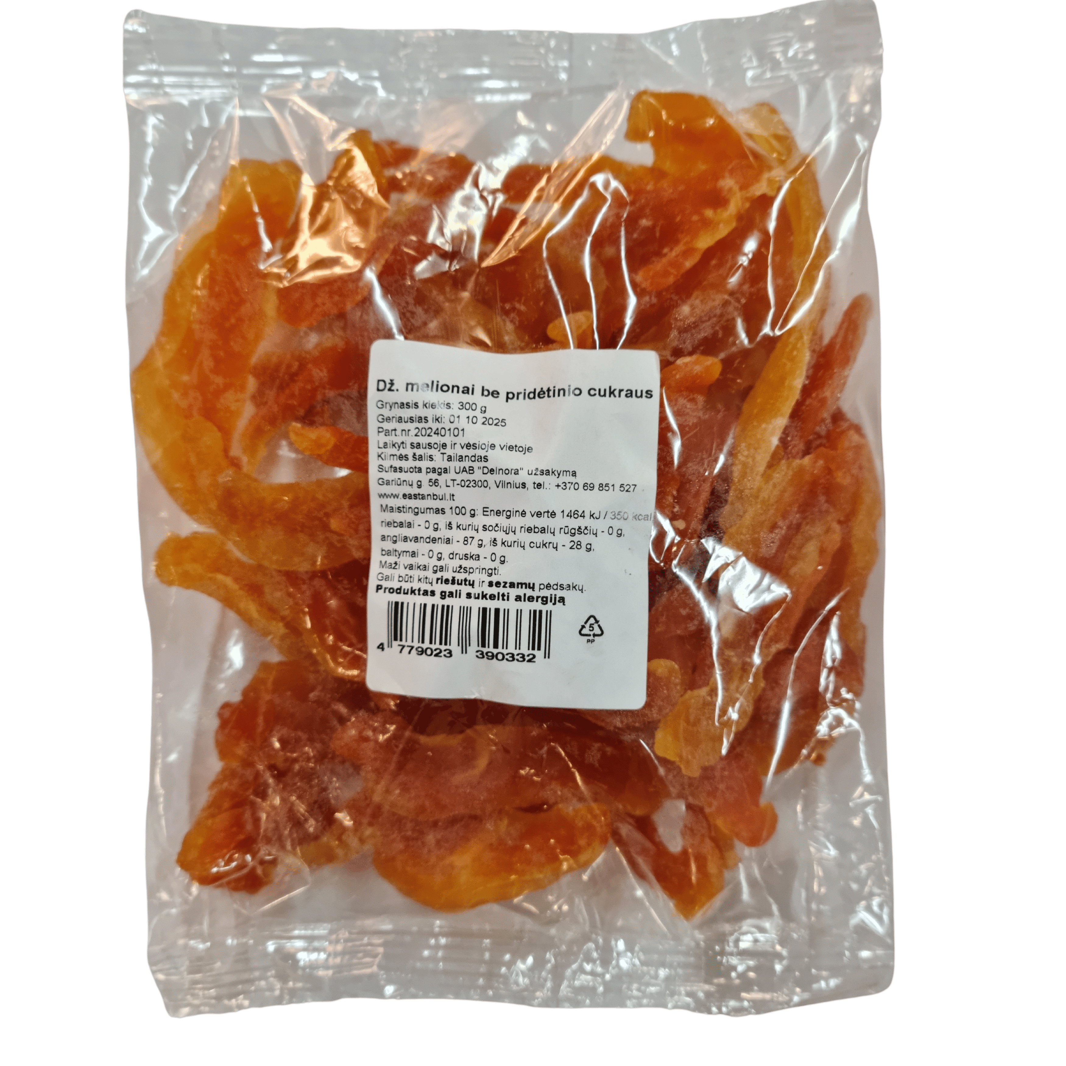 Džiovinti melionai be pridėtinio cukraus, 300g