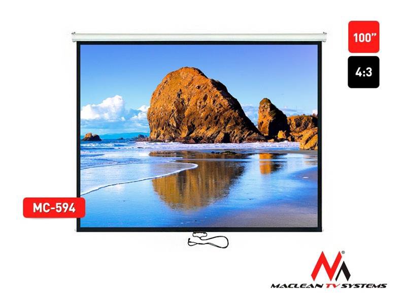Maclean MC-594 projection screen 2.54 m (100") 3:4