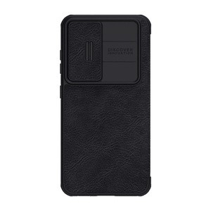 "Nillkin Qin Leather Pro" dėklas SAMSUNG S23+ (juodas)