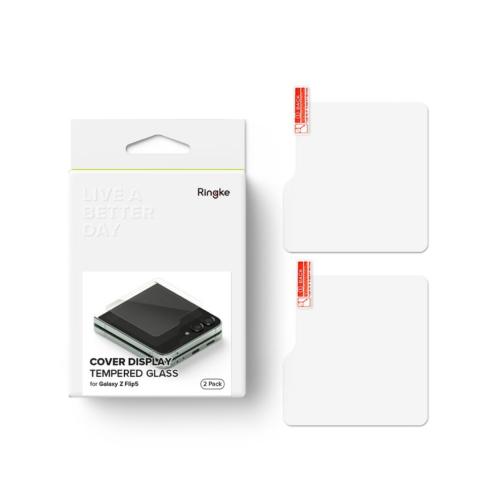 Apsauginis grūdintas stiklas (2vnt) "Ringke TG 2-Pack" teledonui Samsung Galaxy Z Flip 5