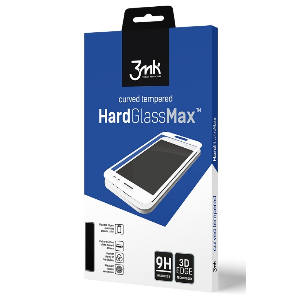 Apsauginis grūdintas stiklas 3MK ''Hard Glass'' telefonui A02s, juodais krašteliais