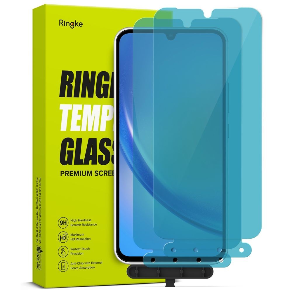 Apsauginis grūdintas stiklas (2vnt) "Ringke TG 2-Pack" teledonui Galaxy A34 5G