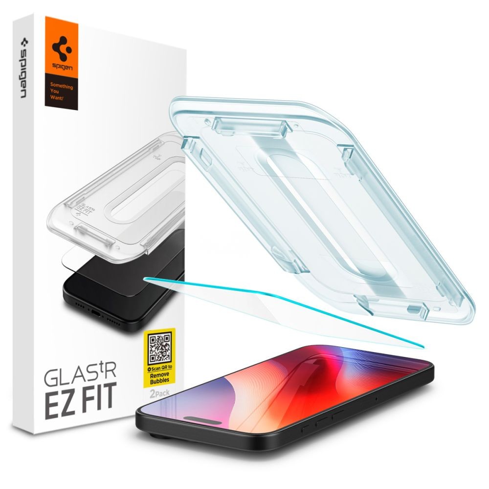 Apsauginis stiklas "Spigen Glas.Tr ”EZ FIT” su montavimo rėmeliu telefonui Apple iPhone 16 Pro Max