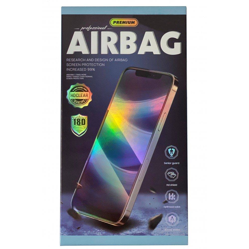 LCD apsauginis stikliukas 18D Airbag Shockproof Apple iPhone 13 juodas
