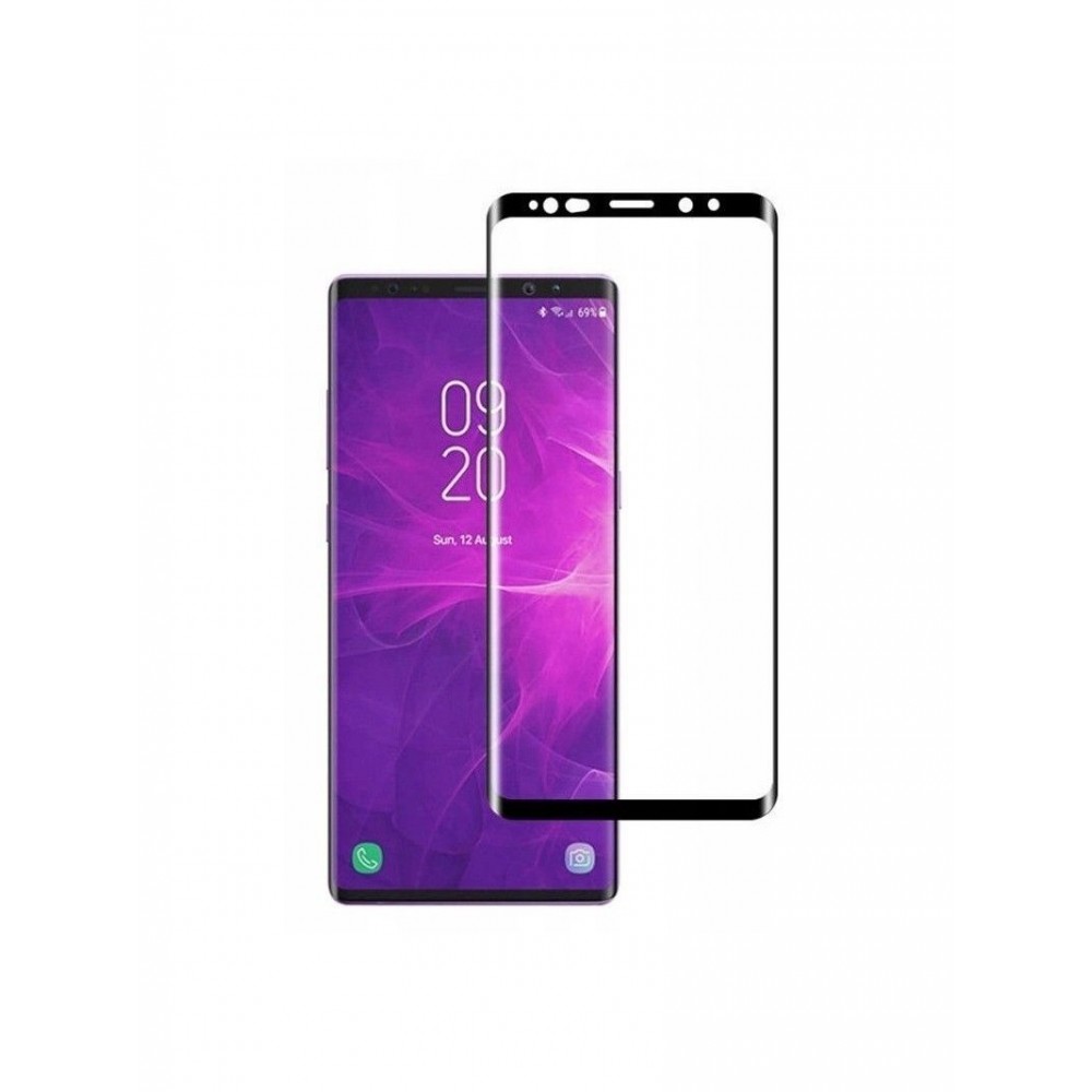 Lenktas juodas LCD apsauginis stikliukas "5D Full Glue" Samsung G955 S8 Plus