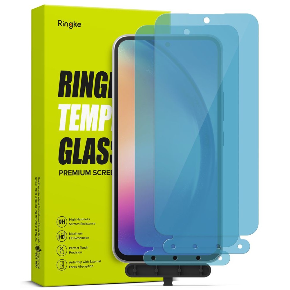 Skaidrus apsauginis grūdintas stiklas (2vnt) "Ringke TG 2-Pack" teledonui Samsung Galaxy A54 5G