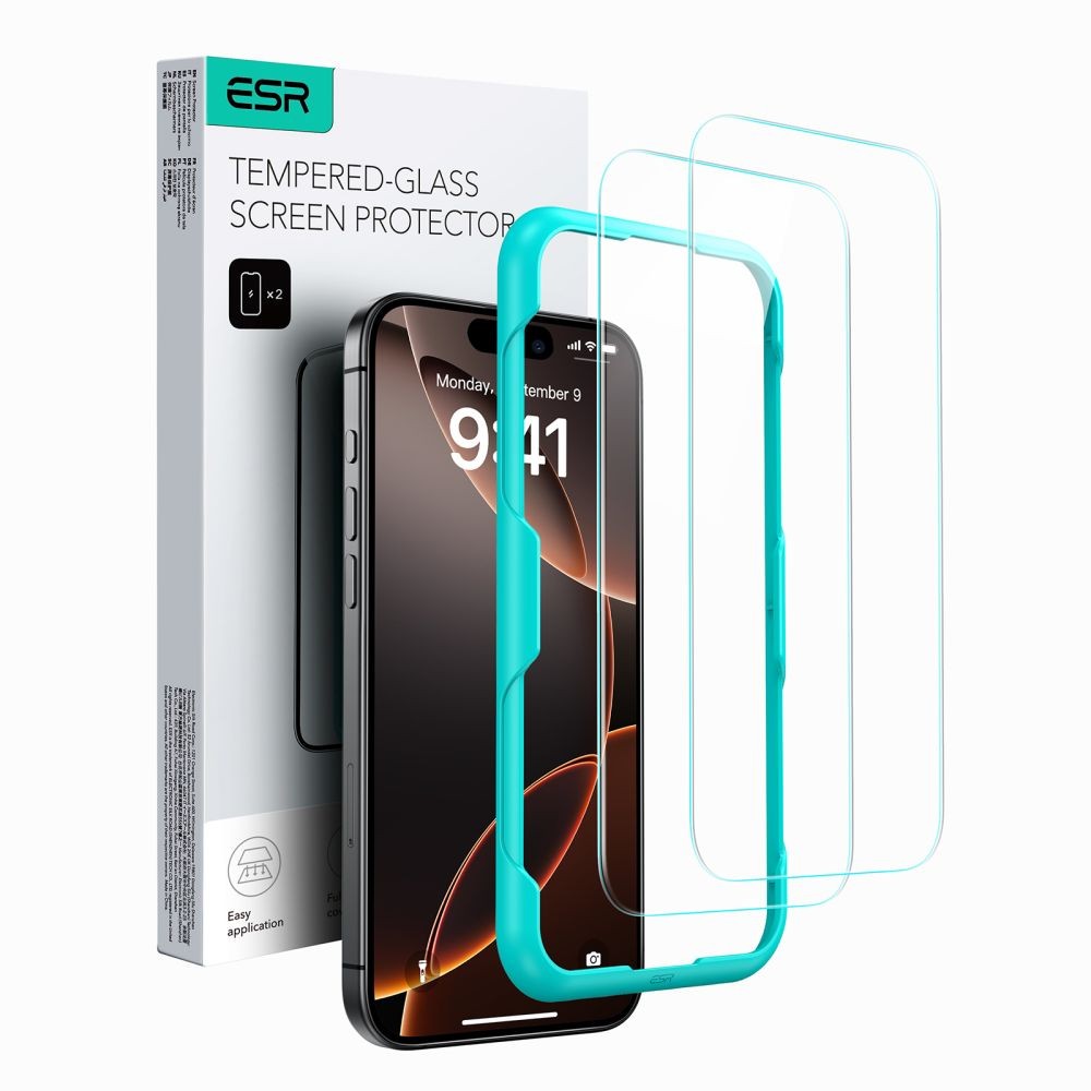 Apsauginis grūdintas stiklas "Esr Tempered Glass 2-Pack" telefonui Apple iPhone 16