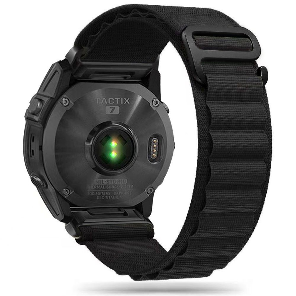 Juoda apyrankė "Tech-Protect Nylon Pro" laikrodžiui Garmin Fenix 3 / 5X / 3HR / 5X PLUS / 6X / 6X PRO / 7X