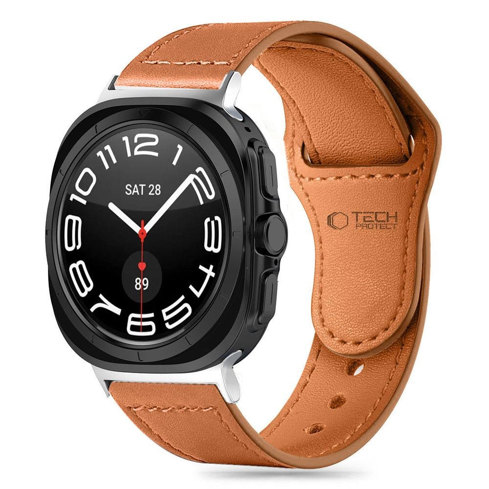Ruda apyrankė "Tech-Protect Leatherfit" laikrodžiui Samsung Galaxy Watch Ultra (47 MM)
