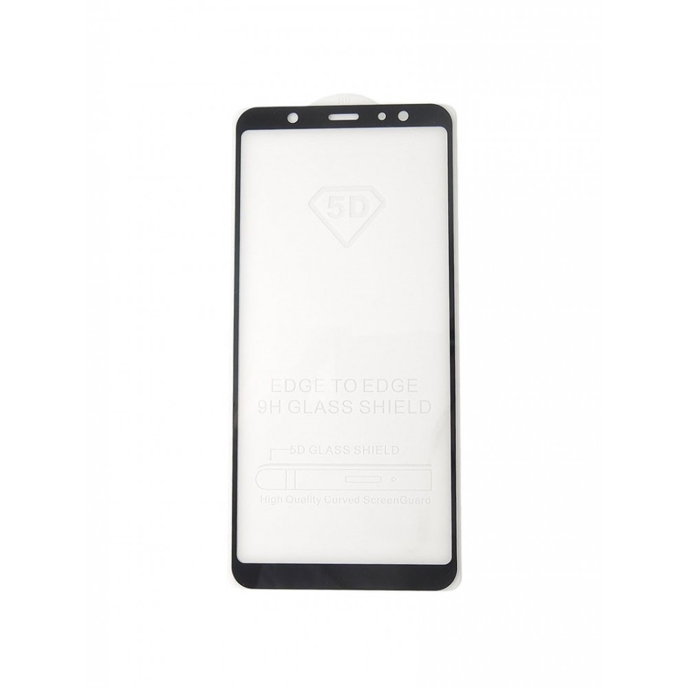 Juodas apsauginis grūdintas stiklas "Full Glue" telefonui Samsung Galaxy A6 Plus 2018 (A605)