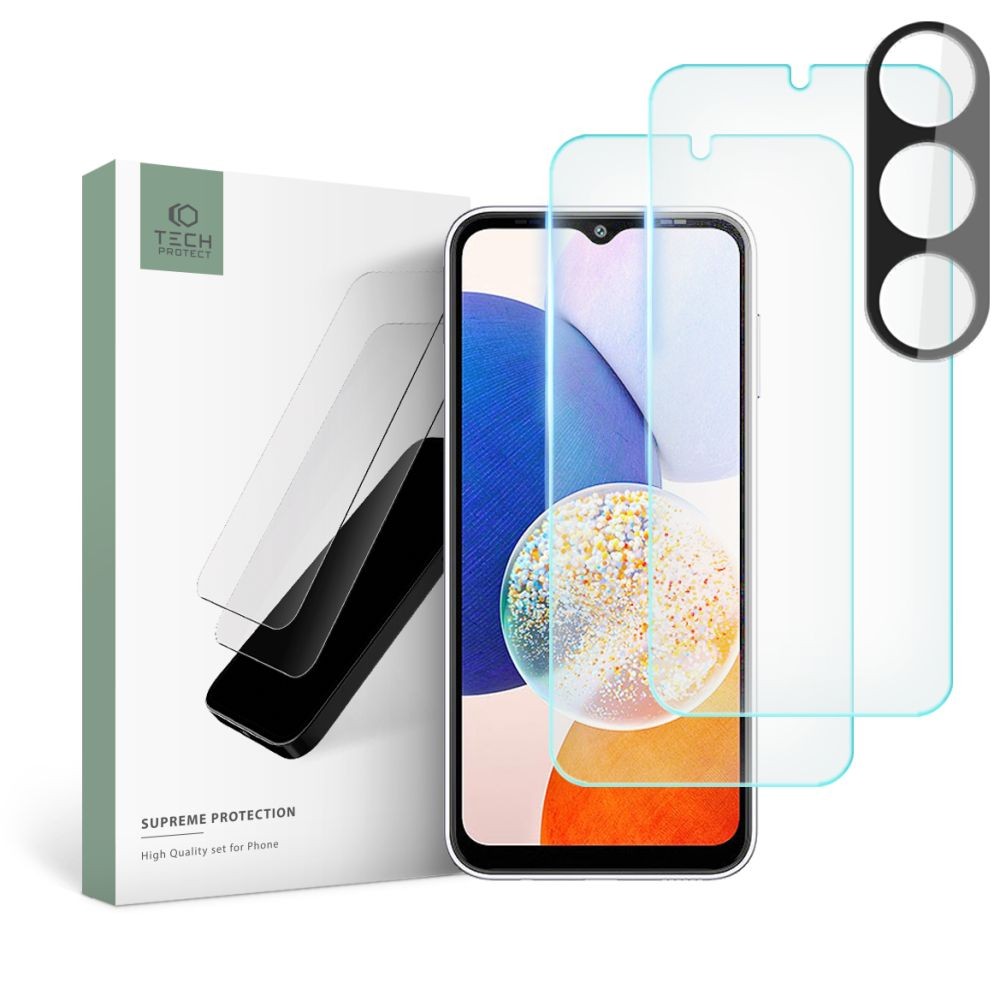Apsauginių stikliukų rinkinys Tech-Protect "Supreme Set" telefonui Samsung Galaxy A14 5G