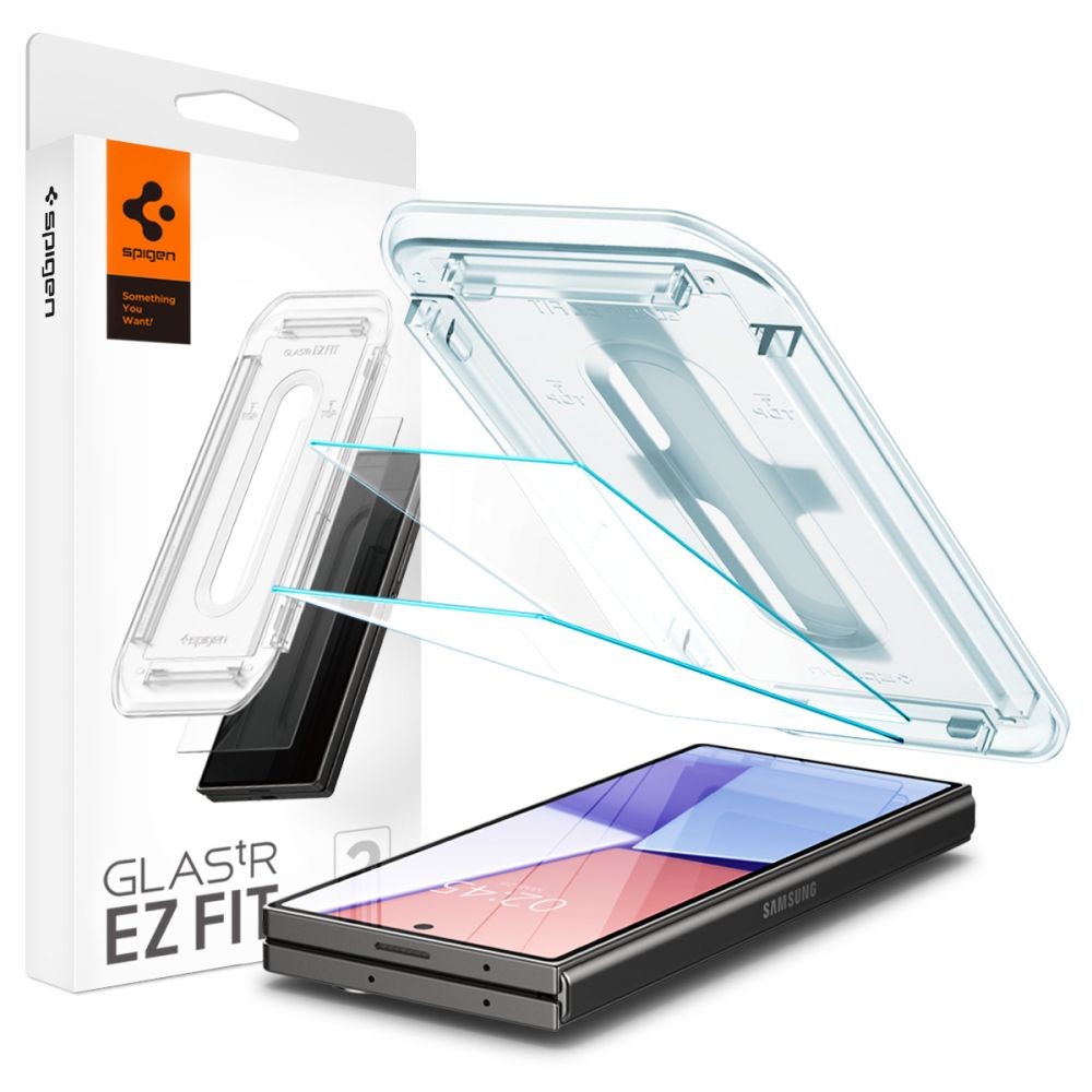 Apsauginis stiklas "SPIGEN GLAS.TR ”EZ FIT” (2-vnt) su montavymo rėmeliu telefonui Samsung Galaxy Z Fold 6