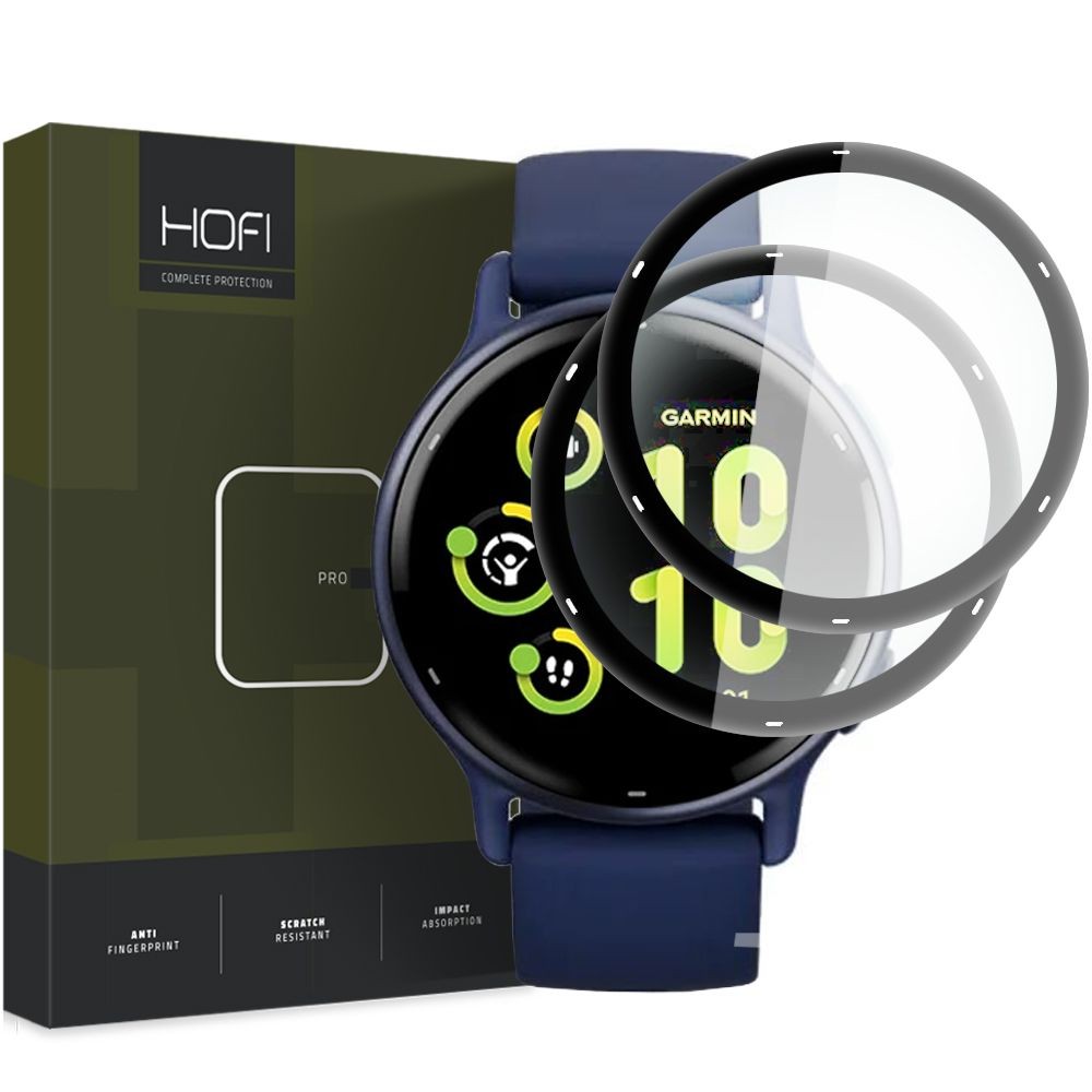 Juodas apsauginis stiklas ''Hofi Hybrid Pro+" (2 vnt.) laikrodžiui Garmin Vivoactive 5