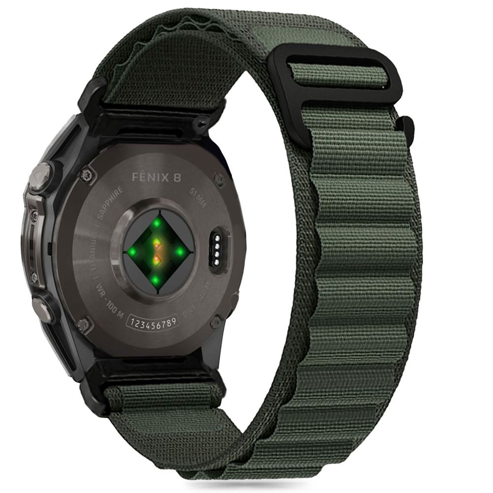 Žalia apyrankė "Tech-Protect Nylon Pro" laikrodžiui Garmin Fenix 5 / 6 / 6 PRO / 7 / 8 (47 MM) / E