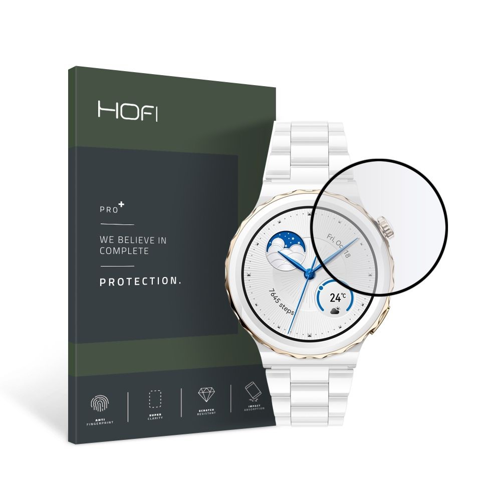 Juodas apsauginis stiklas ''HOFI Hybrid Pro+" laikrodžiui Huawei Watch GT 3 Pro (43MM)