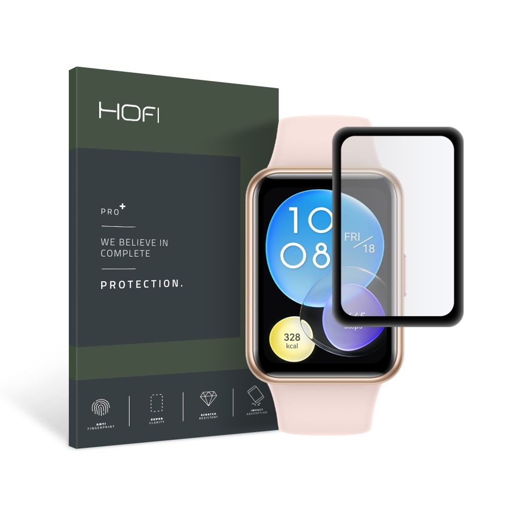 Juodas apsauginis stiklas ''HOFI Hybrid Pro+" laikrodžiui Huawei Watch Fit 2
