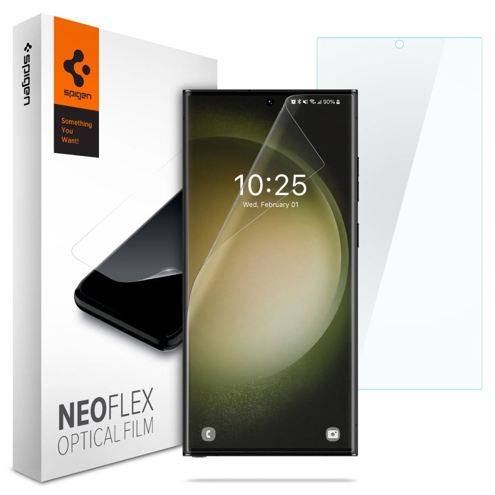 Apsauginė ekrano plėvelė Spigen "Neo Flex 2-pack" (2vnt) telefonui Samsung Galaxy S23 Ultra