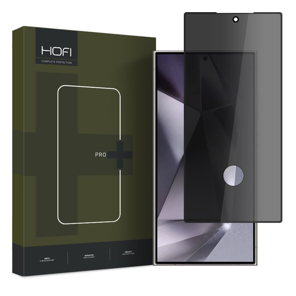 Privatum suteikiantis apsauginis stikliukas "Hofi Anti Spy Glass Pro+ Privacy" telefonui Samsung Galaxy S24 Ultra