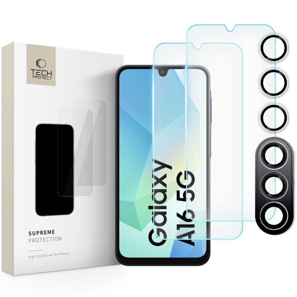 Apsauginių stikliukų rinkinys "Tech-Protect Supreme Set" telefonui Samsung Galaxy A16 4G / 5G