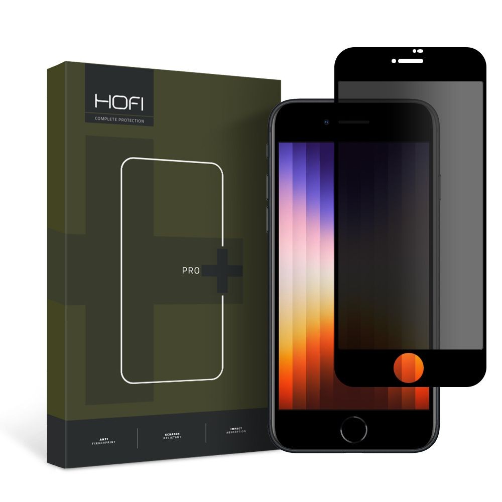 Privatum suteikiantis apsauginis stikliukas "Hofi Anti Spy Glass Pro+ Privacy" telefonui iPhone 7 / 8 / SE 2020 / 2022