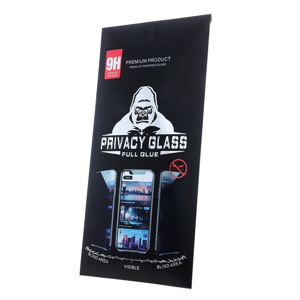 Apsauginis grūdintas stiklas "9H Privacy" telefonui Apple iPhone 15 Pro 6.1"