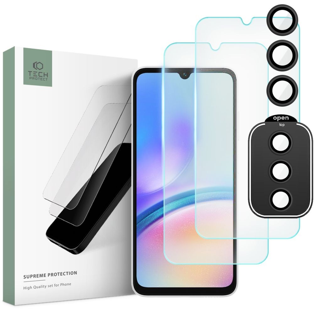 Apsauginių stikliukų rinkinys "Tech-Protect Supreme Set" telefonui Samsung Galaxy A05s