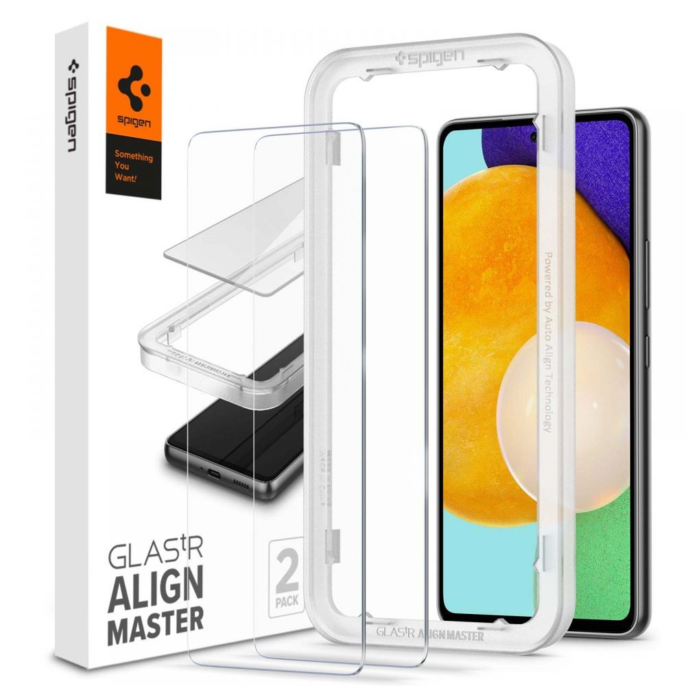 Apsauginis Stiklas Su Montavymo Rėmeliu "SPIGEN ALM GLAS.TR 2-PACK" telefonui Galaxy A53 5G