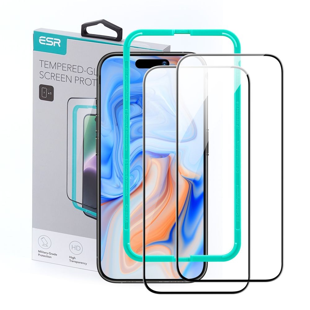 Apsauginis grūdintas stiklas "Esr Tempered Glass 2-Pack" telefonui iPhone 15