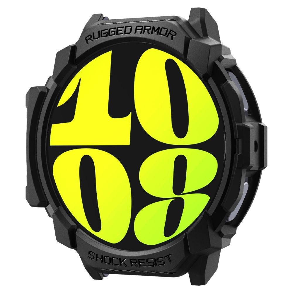 Juodas dėklas "Spigen Rugged Armor" laikrodžiui Galaxy Watch 7 (44 MM)