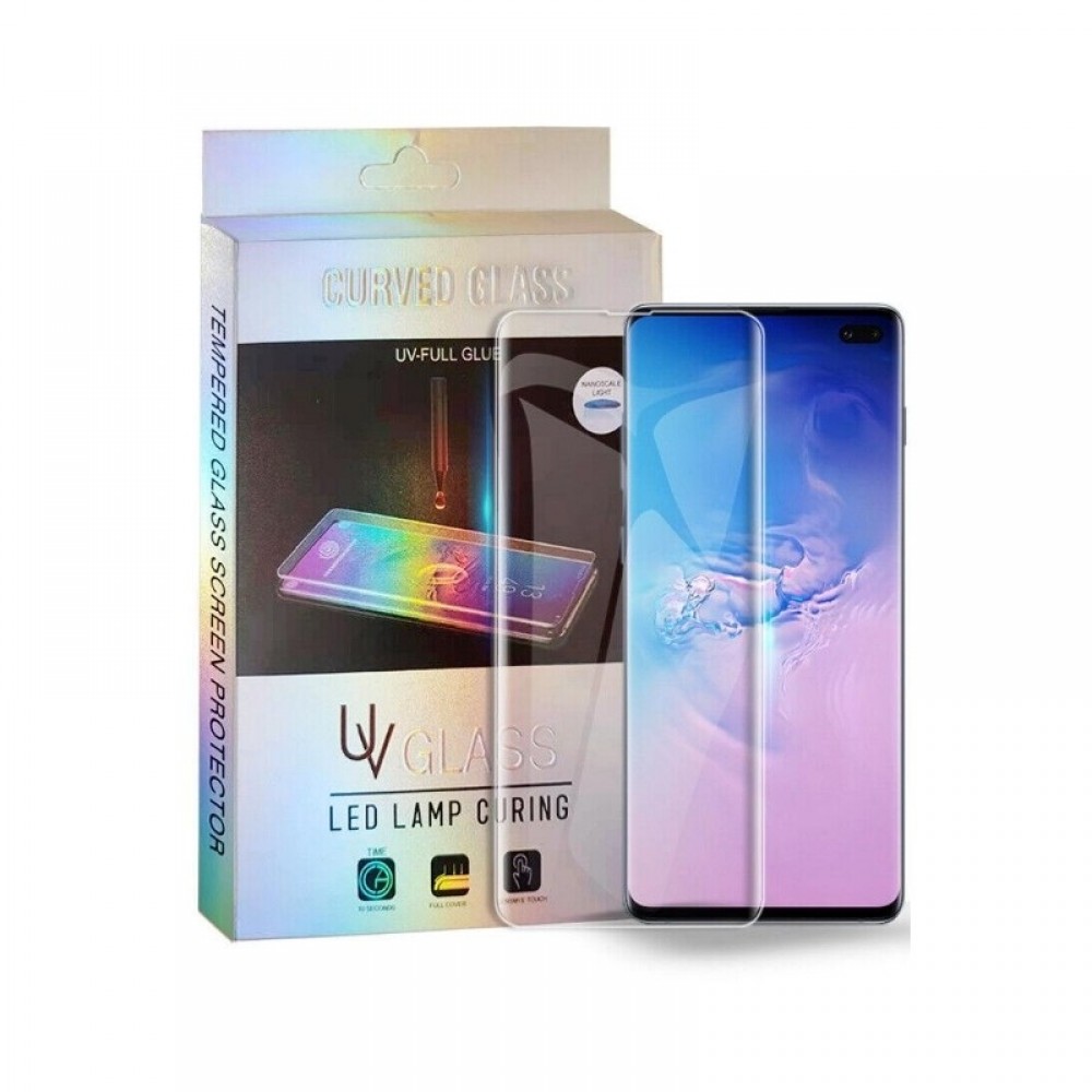 Lenktas skaidrus apsauginis grūdintas stiklas "M1 5D UV Glue" telefonui Huawei Mate 20 Pro (Uždedamas naudojant UV lempą)