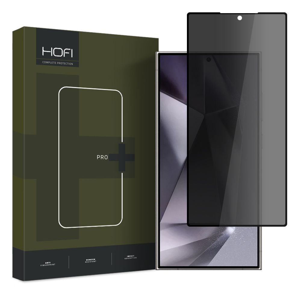 Privatum suteikiantis apsauginis stikliukas "Hofi Anti Spy Glass Pro+ Privacy" telefonui Samsung Galaxy S24 Ultra