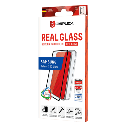 Samsung Galaxy S23 Ultra ekrano apsauginis stiklas + dėklas